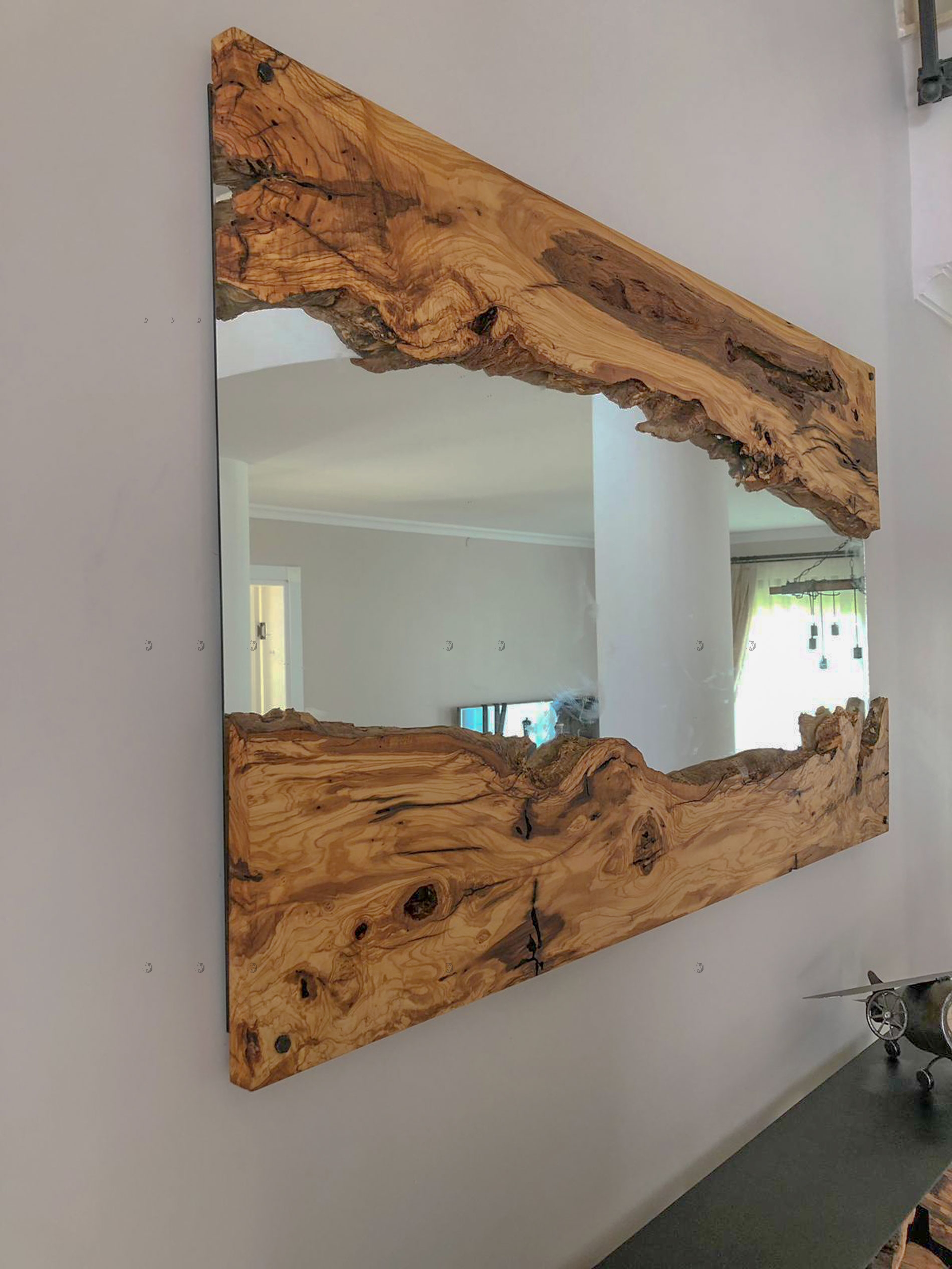 Serene Rustic Live Edge Mirror