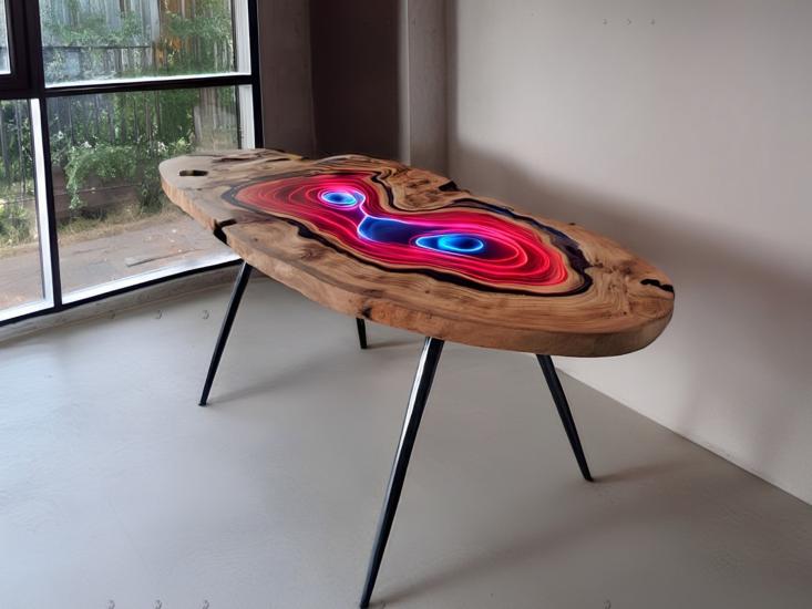 WUNAI-LED Resin Coffee Table